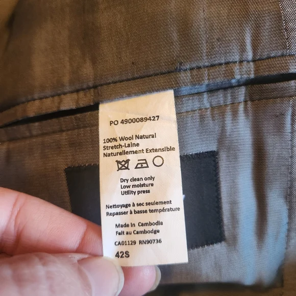 Dkny Men's Gray 100% Wool Suit Size 42S - Picture 7 of 15
